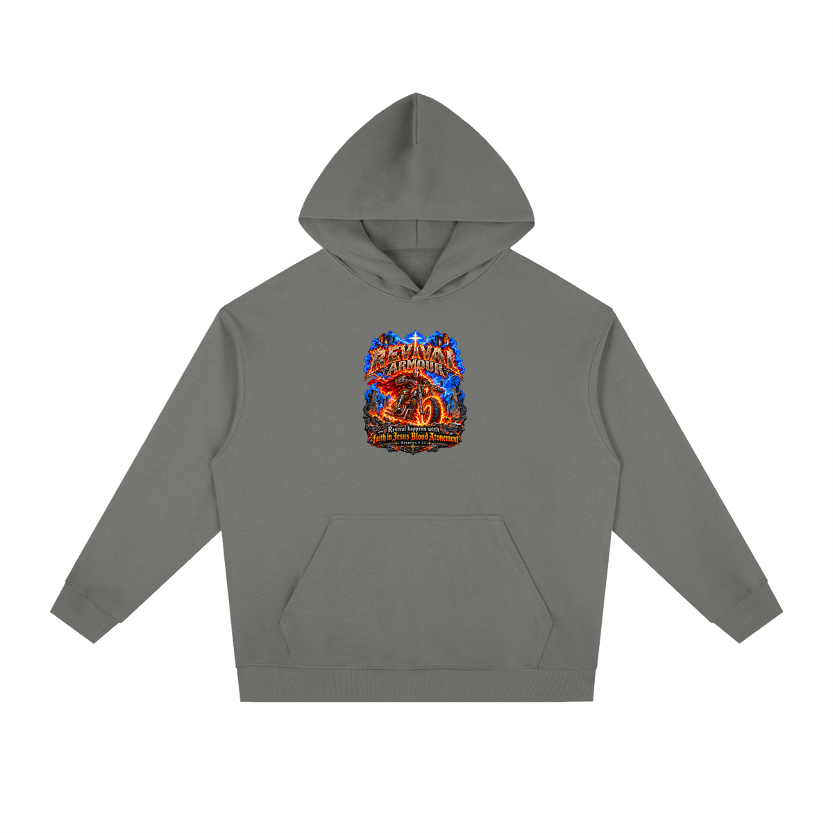 REVIVAL ARMOUR REVIVAL HAPPENS WITH FAITH IN JESUS BLOOD ATONEMENT - HEBREWS 9:22 Hoodie