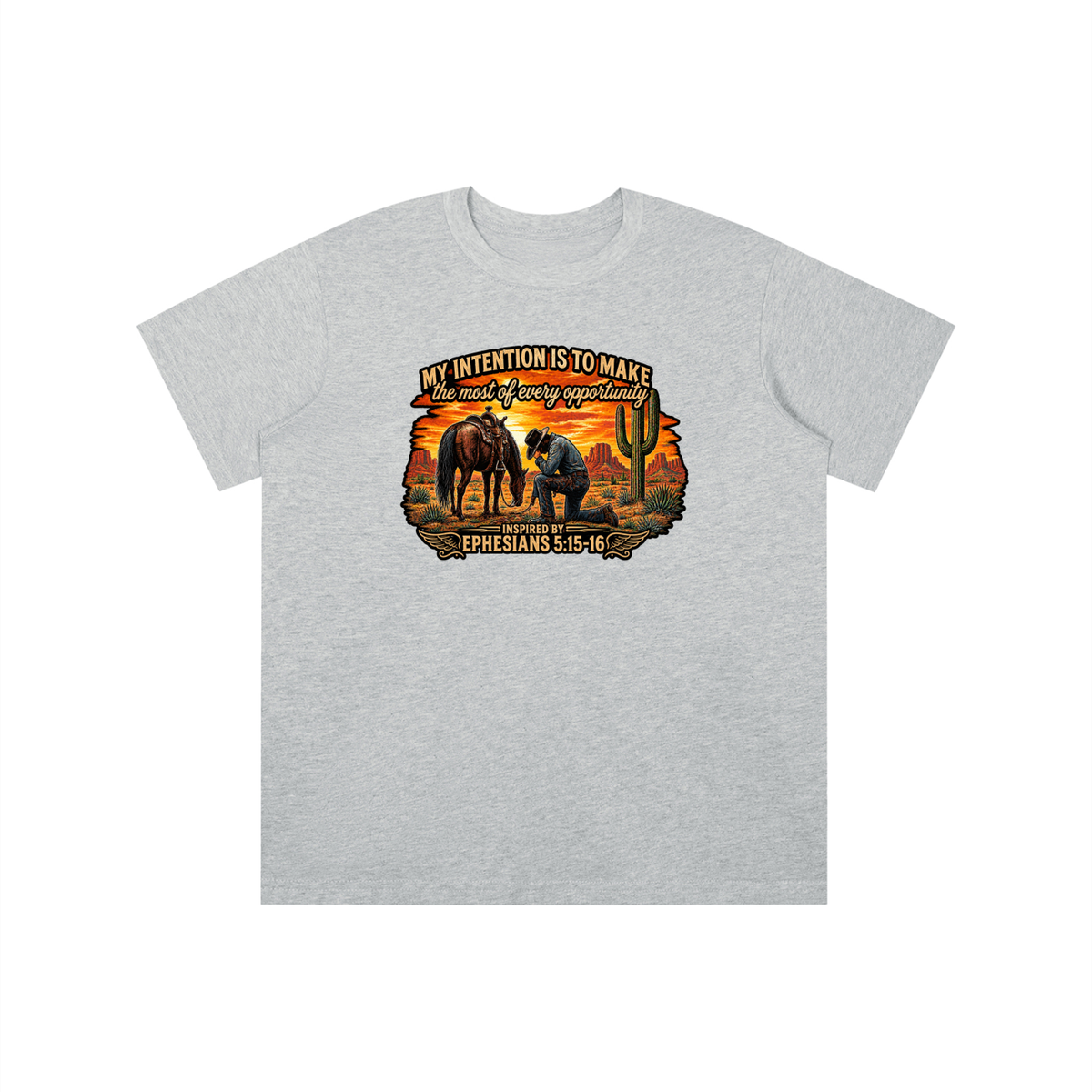 MY INTENTION IS TO MAKE THE MOST OF EVERY OPPORTUNITY INSPIRED BY EPHESIANS 5:15-16 youth T-shirt
