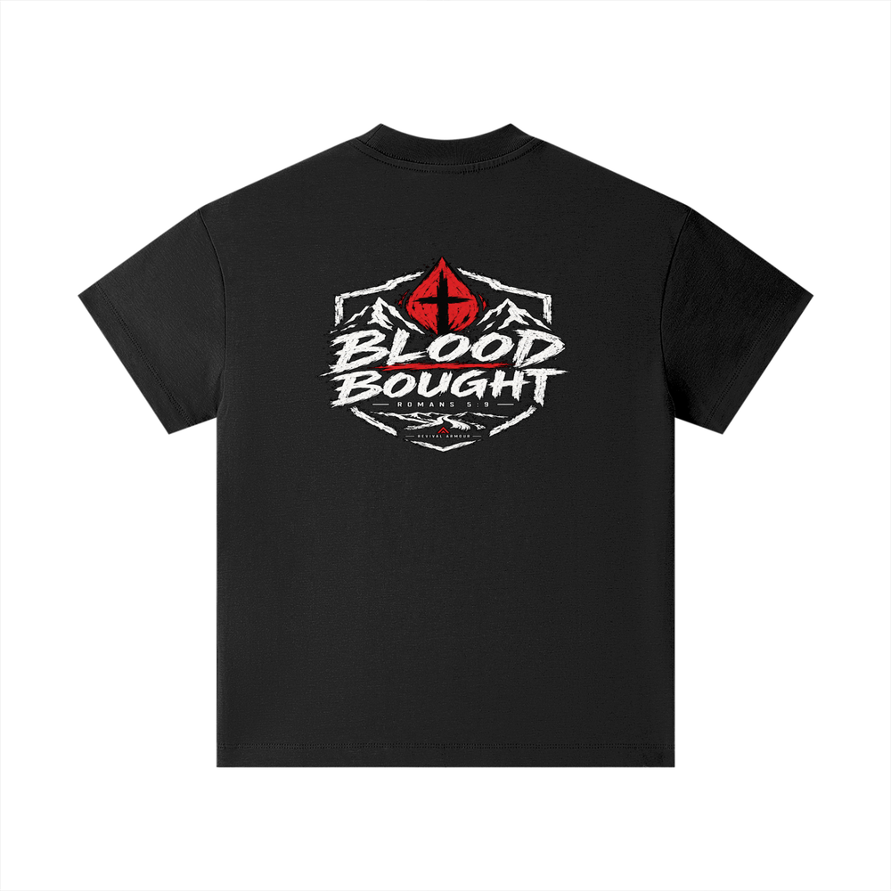 BLOOD BOUGHT - ROMANS 5:9 - Kids T-Shirt