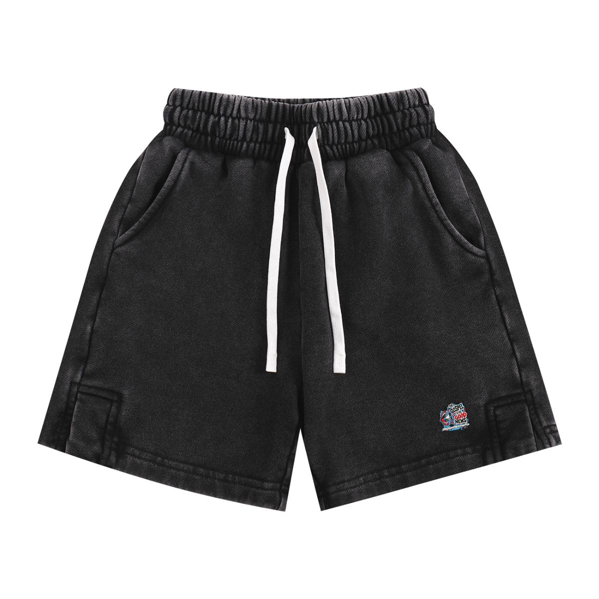 THE GOSPEL IS THE GOOD NEWS CHRIST DIED FOR OUR SINS . WAS BURIED . ROSE AGAIN -- 1 CORINTHIANS 15:1-4 -- Kids' Shorts