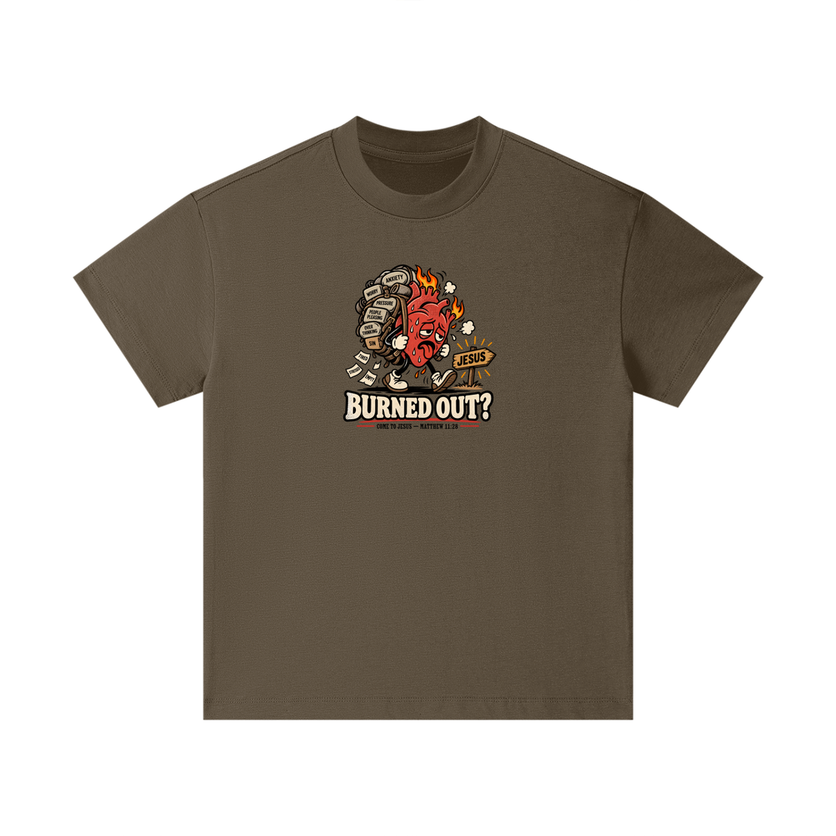 BURNED OUT? COME TO JESUS - MATTHEW 11:28 Kids T-Shirt