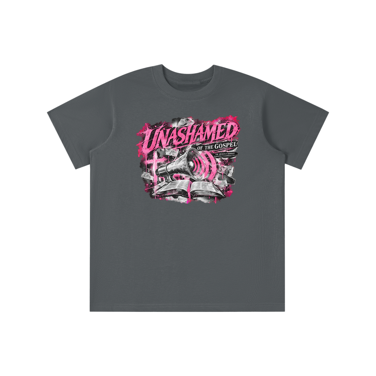 UNASHAMED OF THE GOSPEL OF JESUS CHIRST Inspired by 1 Corinthians 15:1-4 youth T-shirt
