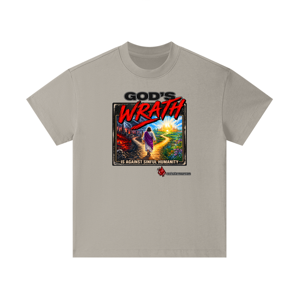 GOD'S WRATH IS AGAINST SINFUL HUMANITY revivalarmour.com Kids T-Shirt