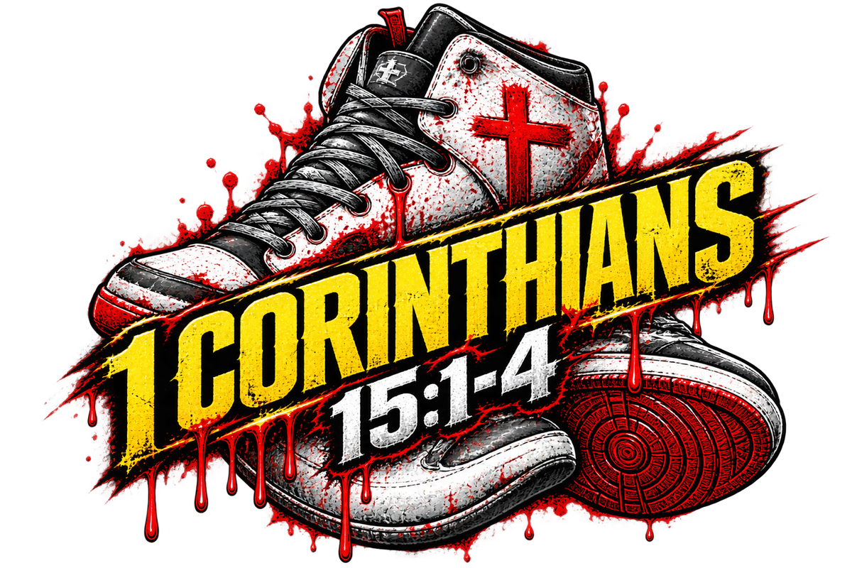 1 Corinthians 15:1-4 SHOES youth Sweatpants
