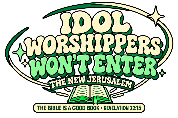 IDOL WORSHIPPERS WON'T ENTER THE NEW JERUSALEM THE BIBLE IS A GOOD BOOK . REVELATION 22:15 youth T-shirt