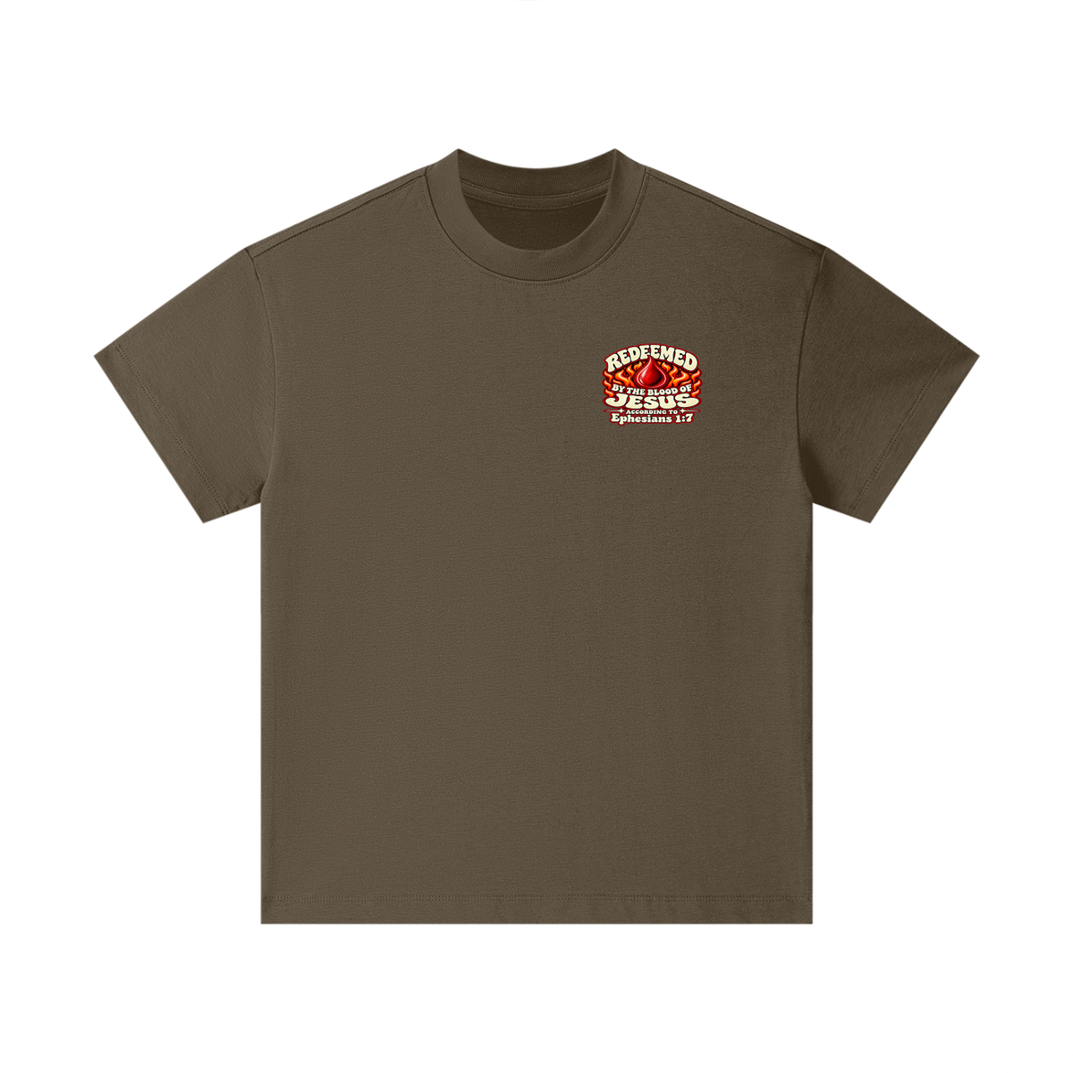 REDEEMED BY THE BLOOD OF JESUS ACCORDING TO EPHESIANS 1:7 IF YOU DON'T REPENT YOU'LL BURN FOREVER ACCORDING TO MARK 9:43-48 Kids T-Shirt