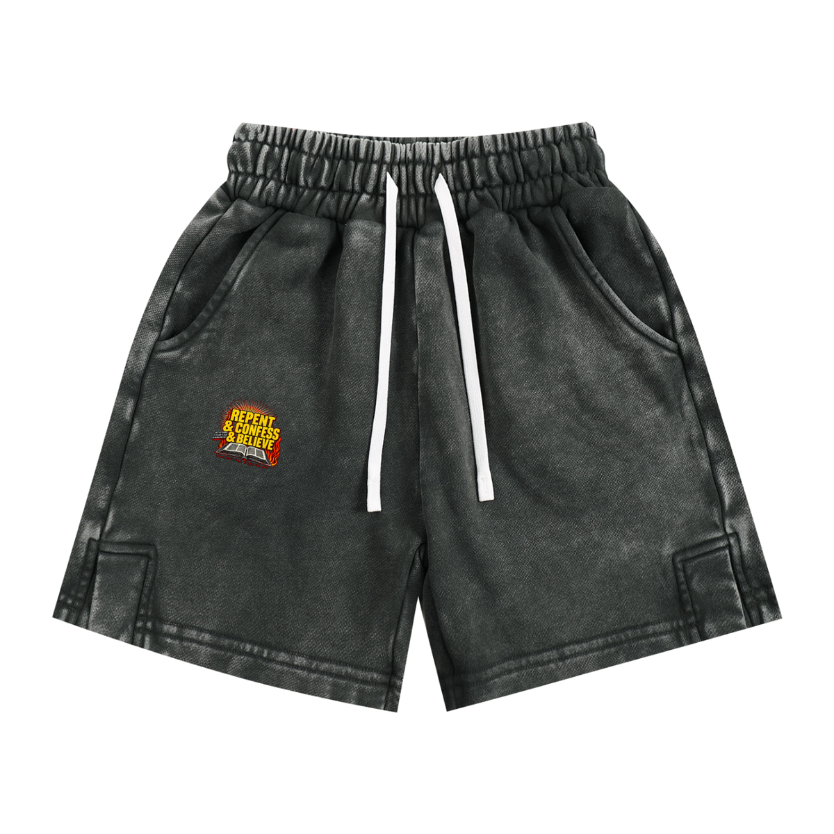 REPENT & CONFESS & BELIEVE Kids' Shorts
