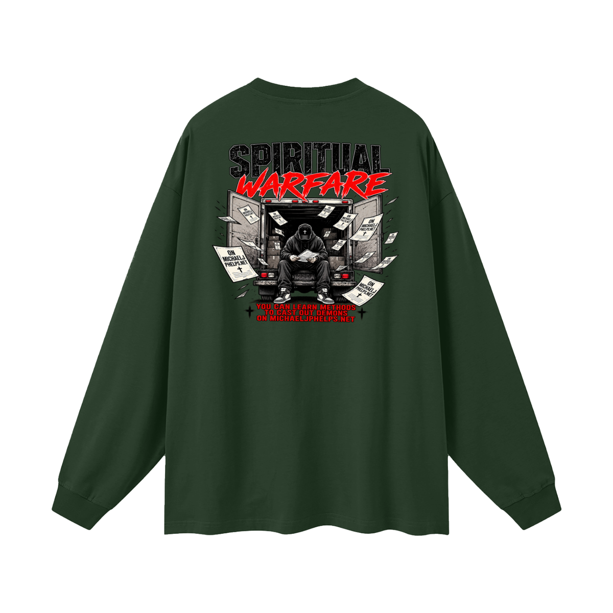 THE HOLY BIBLE THAT'S A GOOD BOOK SPIRITUAL WARFARE YOU CAN LEARN METHODS TO CAST OUT DEMONS ON MICHAELJPHELPS.NET Long Sleeve T-Shirt