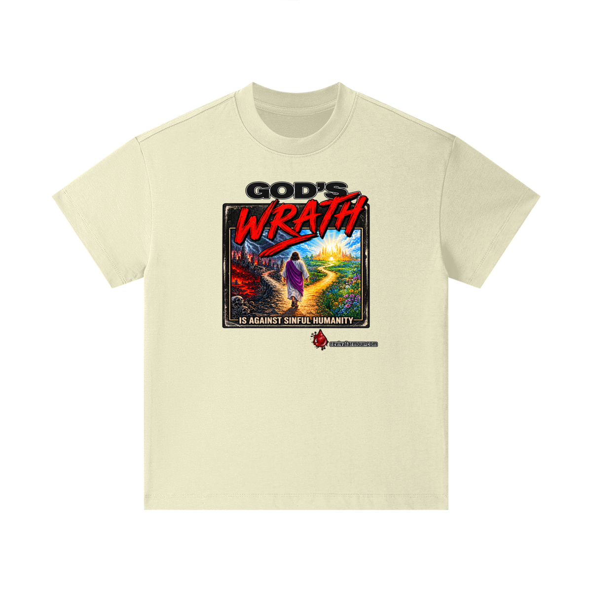 GOD'S WRATH IS AGAINST SINFUL HUMANITY revivalarmour.com Kids T-Shirt