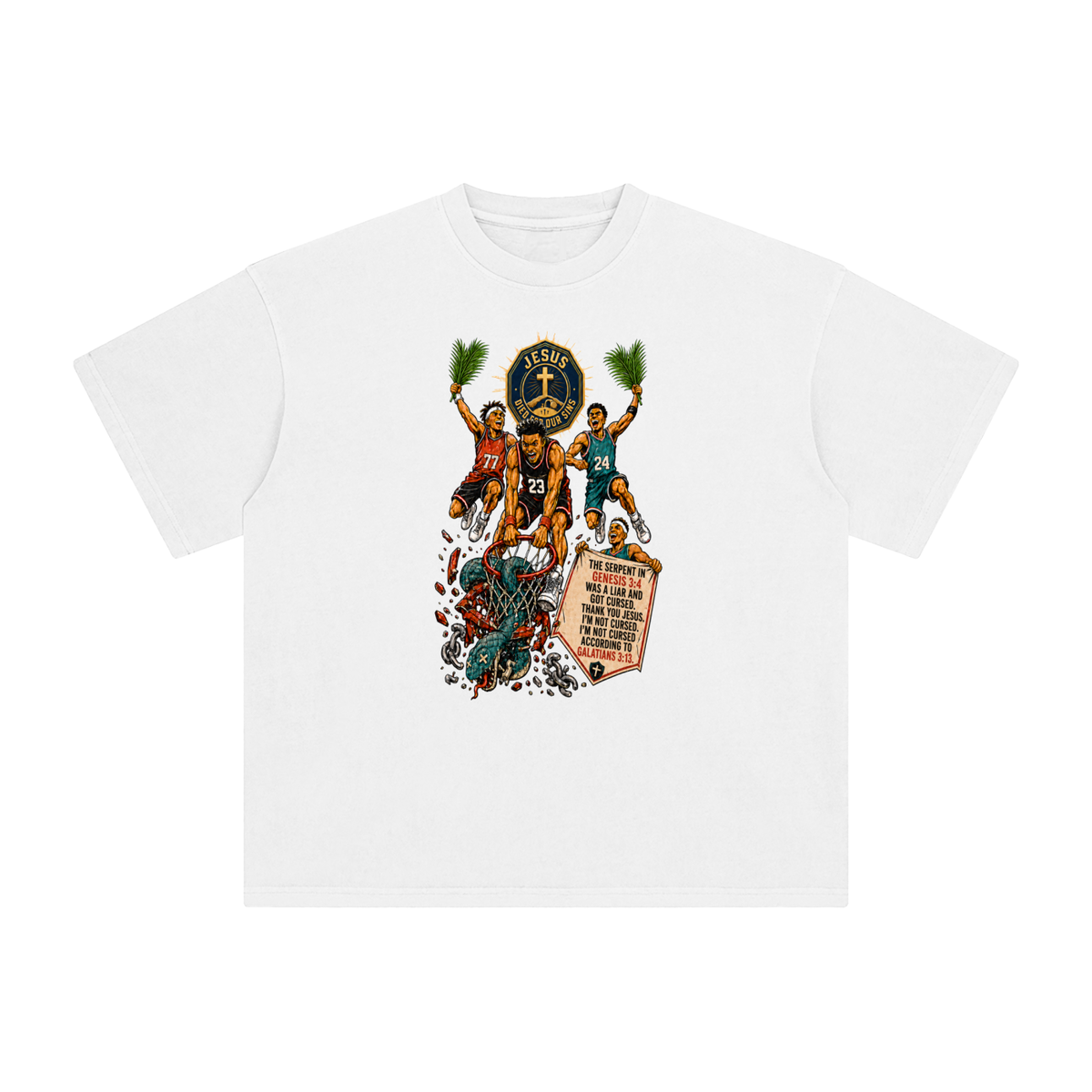 THE SERPENT IN GENESIS 3:4 WAS A LIAR AND GOT CURSED. THANK YOU JESUS. I'M NOT CURSED. I'M NOT CURSED ACCORDING TO GALATIANS 3:13. T-Shirt