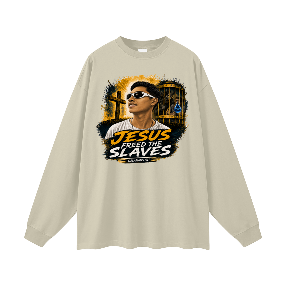 Jesus freed the slaves Long Sleeve T-Shirt