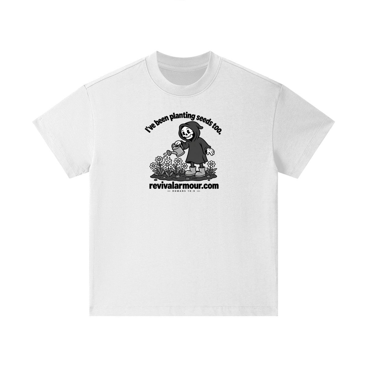 I've been planting seeds too. revivalrarmour.com ROMANS 10:9 Kids T-Shirt