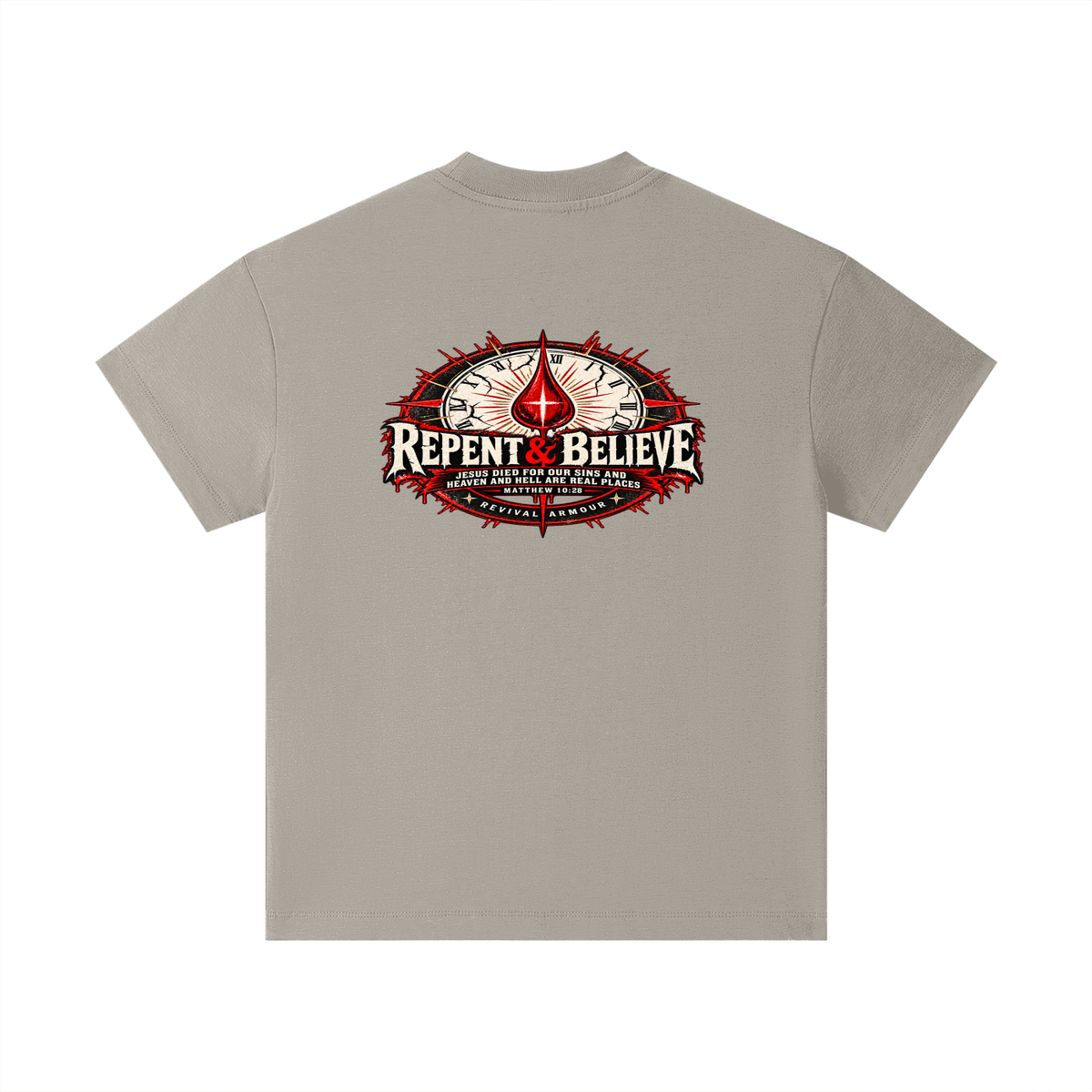 REPENT & BELIEVE JESUS DIED FOR OUR SINS AND HEAVEN AND HELL ARE REAL PLACES MATTHEW 10:28 (THAT'S NOT A quote) Kids T-Shirt