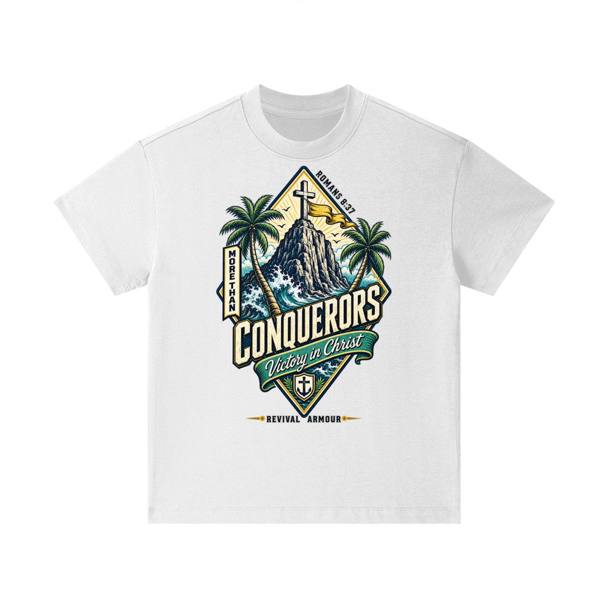 More than conquerors victory in Christ Kids T-Shirt