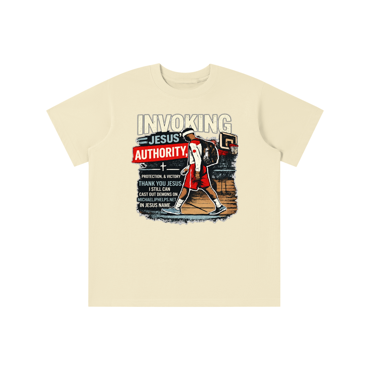 INVOKING JESUS' AUTHORITY, PROTECTION, & VICTORY THANK YOU JESUS I STILL CAN CAST OUT DEMONS ON MICHAELJPHELPS.NET IN JESUS NAME. youth T-shirt