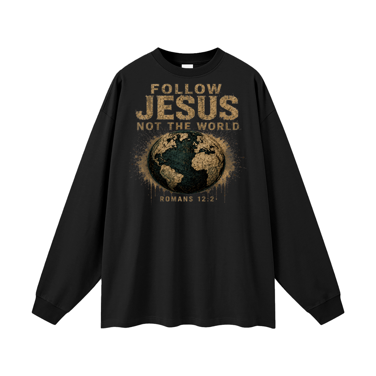 FOLLOW JESUS NOT THE WORLD ROMANS 12:2 Long Sleeve T-Shirt