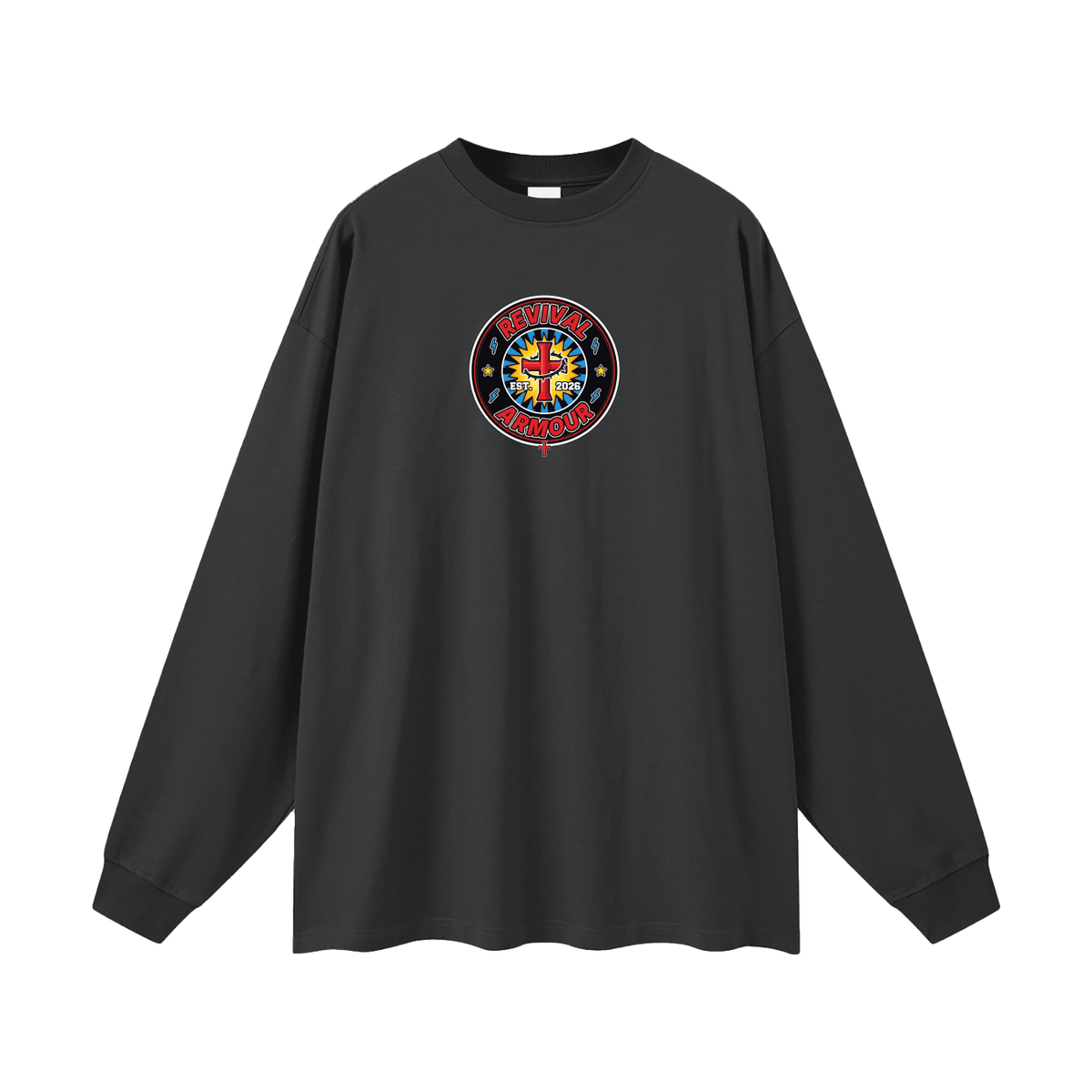 REVIVAL EST. 2026 ARMOUR JESUS DIED FOR OUR SINS Long Sleeve T-Shirt