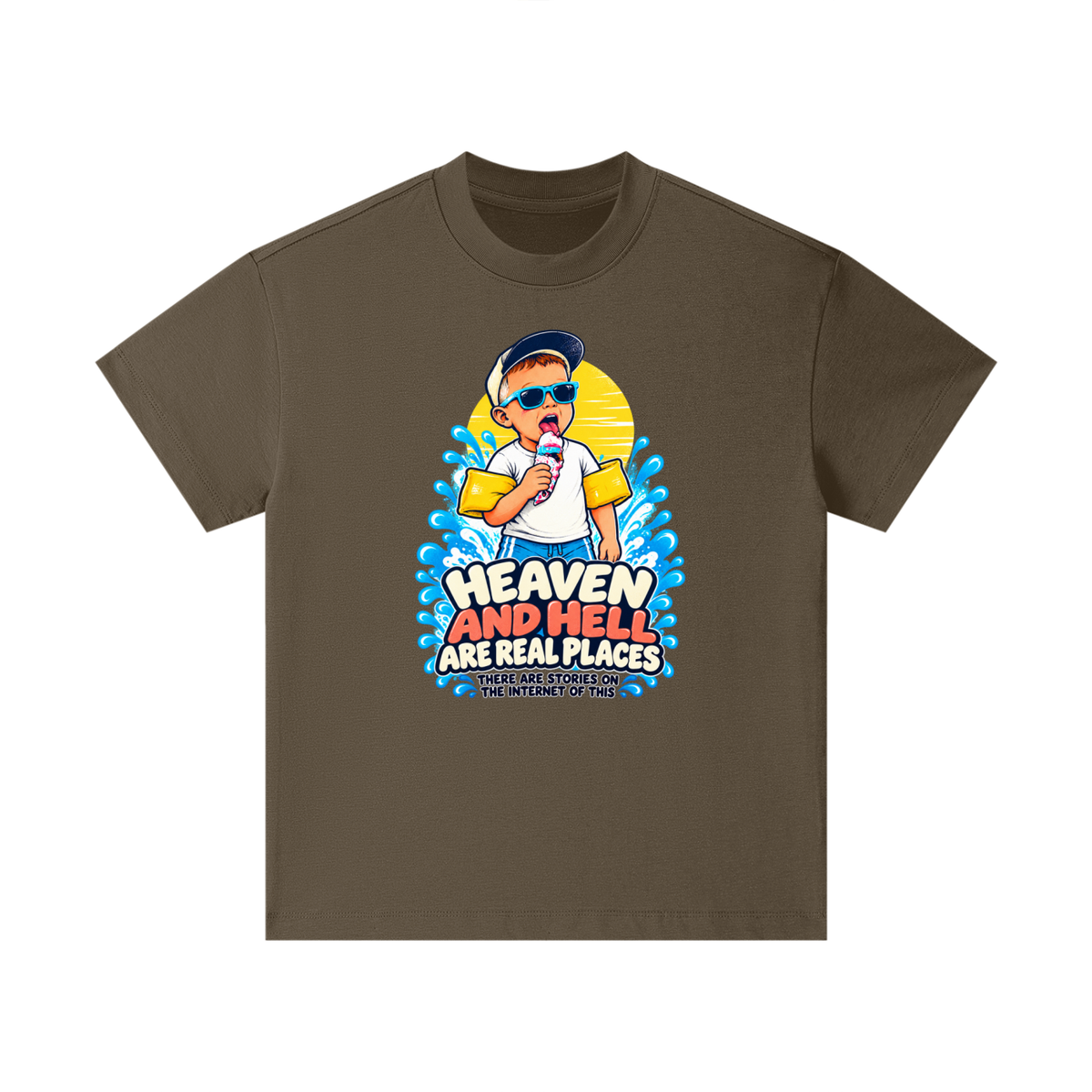 HEAVEN AND HELL ARE REAL PLACES THERE ARE STORIES ON THE INTERNET OF THIS Kids T-Shirt
