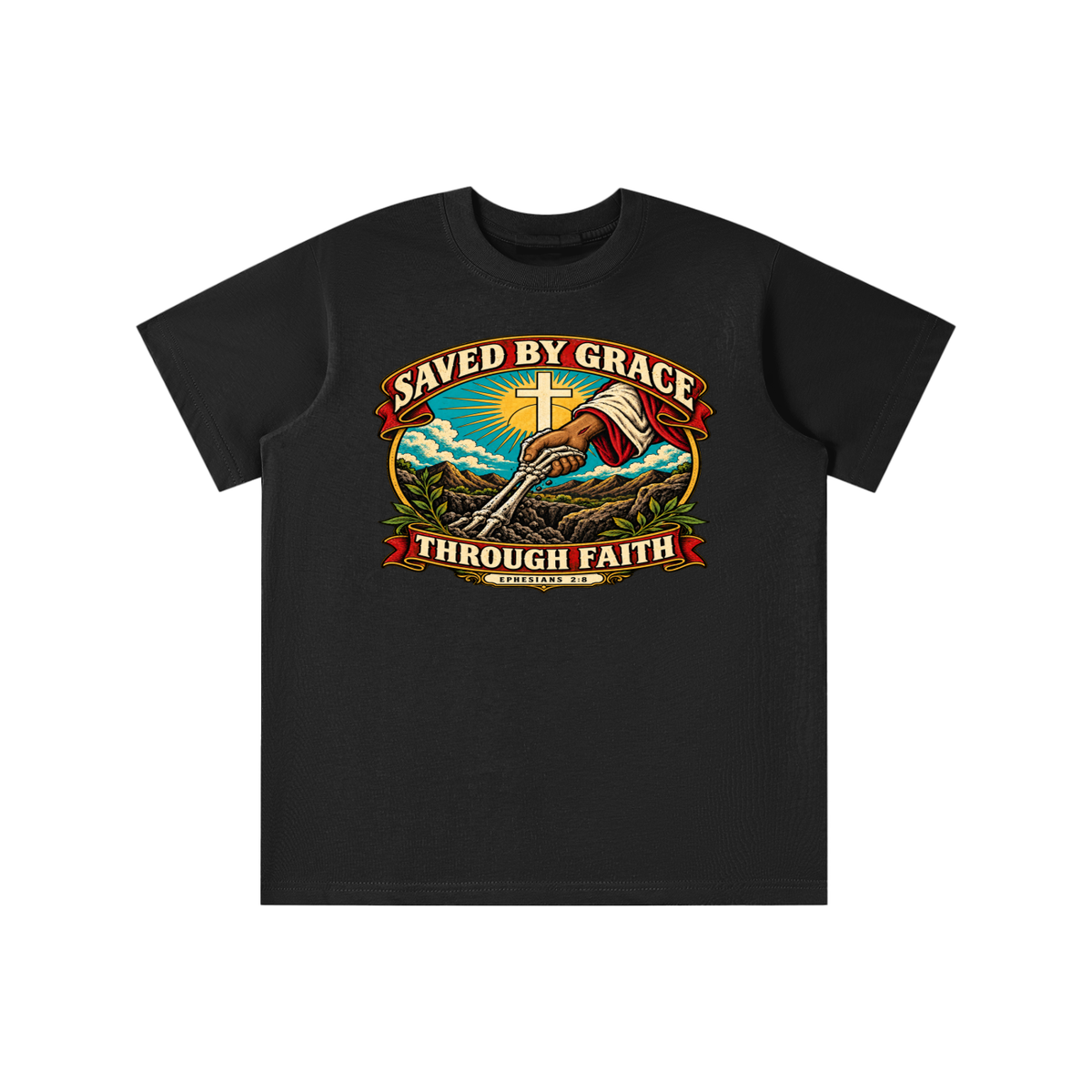 Saved by Grace through Faith youth T-shirt