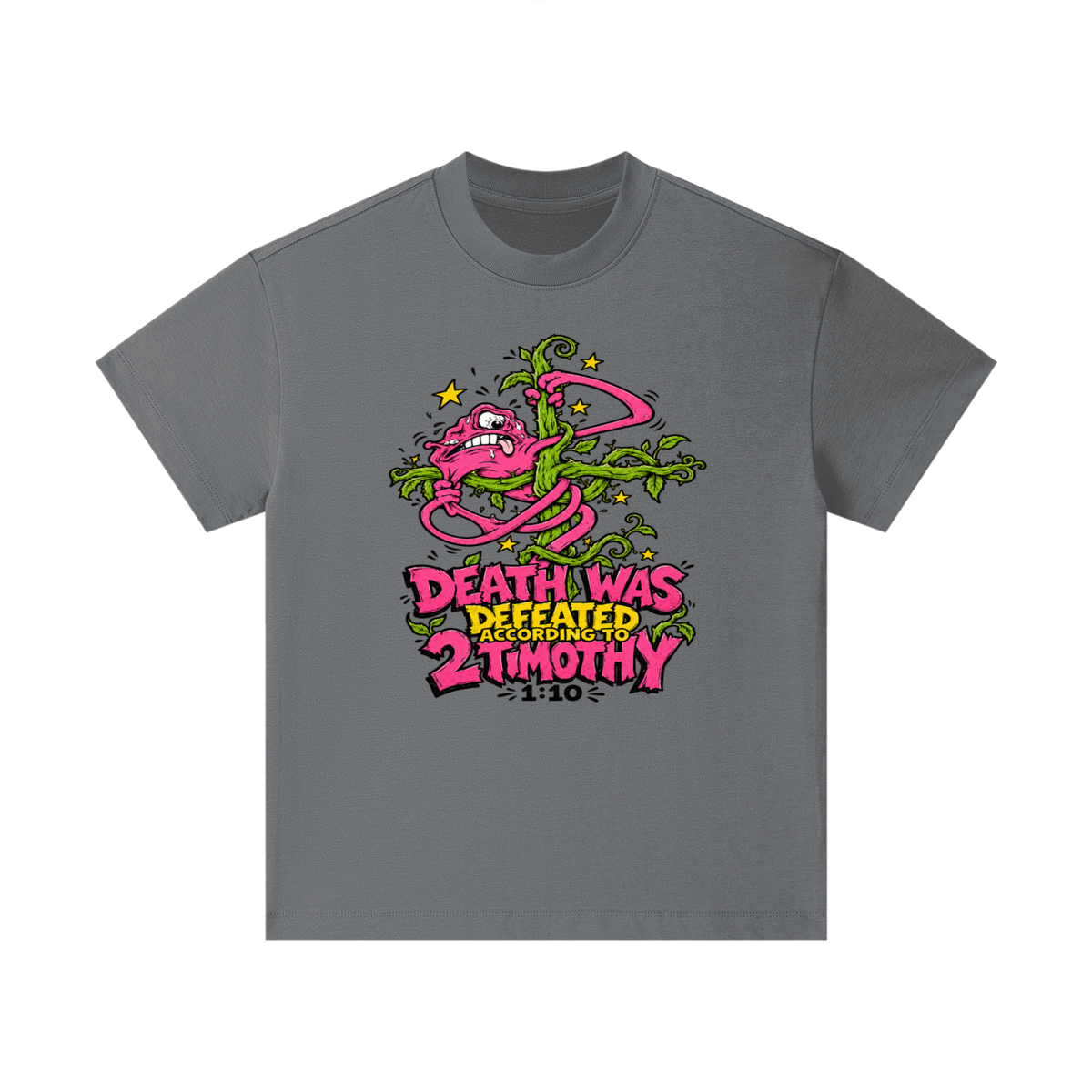 DEATH WAS DEFEATED ACCORDING TO 2 TIMOTHY 1:10 Kids T-Shirt