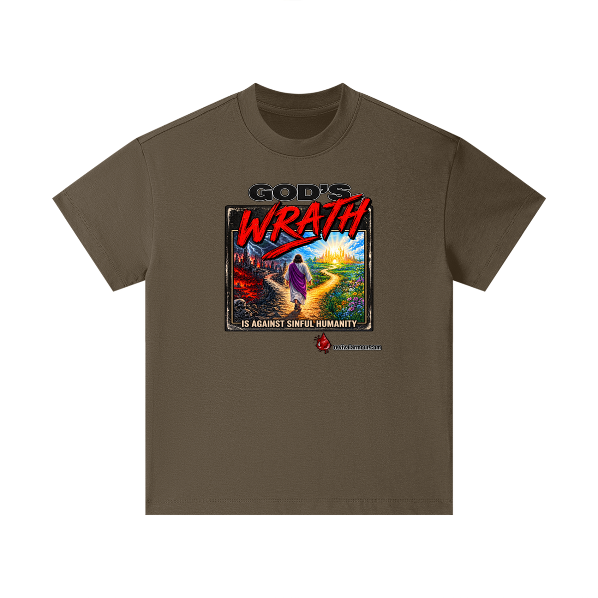 GOD'S WRATH IS AGAINST SINFUL HUMANITY revivalarmour.com Kids T-Shirt