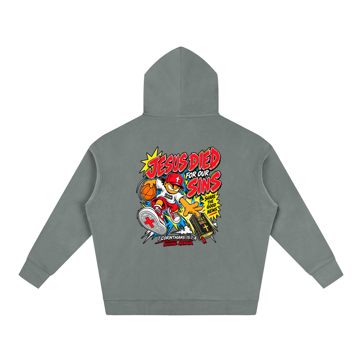 SUBMIT TO JESUS RESIST THE DEVIL AND HE WILL FLEE FROM YOU INSPIRED BY JAMES 4:7 JESUS DIED FOR OUR SINS SHARE THE GOOD NEWS HOLY BIBLE 1 CORTHIANS 15:1-4 REVIVAL ARMOUR Hoodie