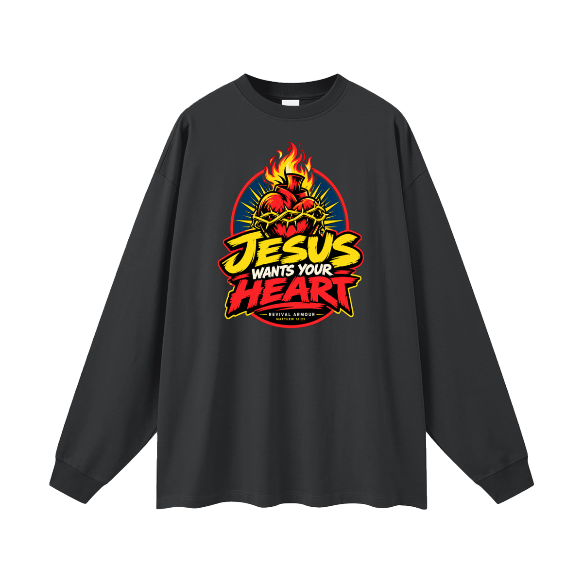 JESUS WANTS YOUR HEART - REVIVAL ARMOUR - Long Sleeve T-Shirt