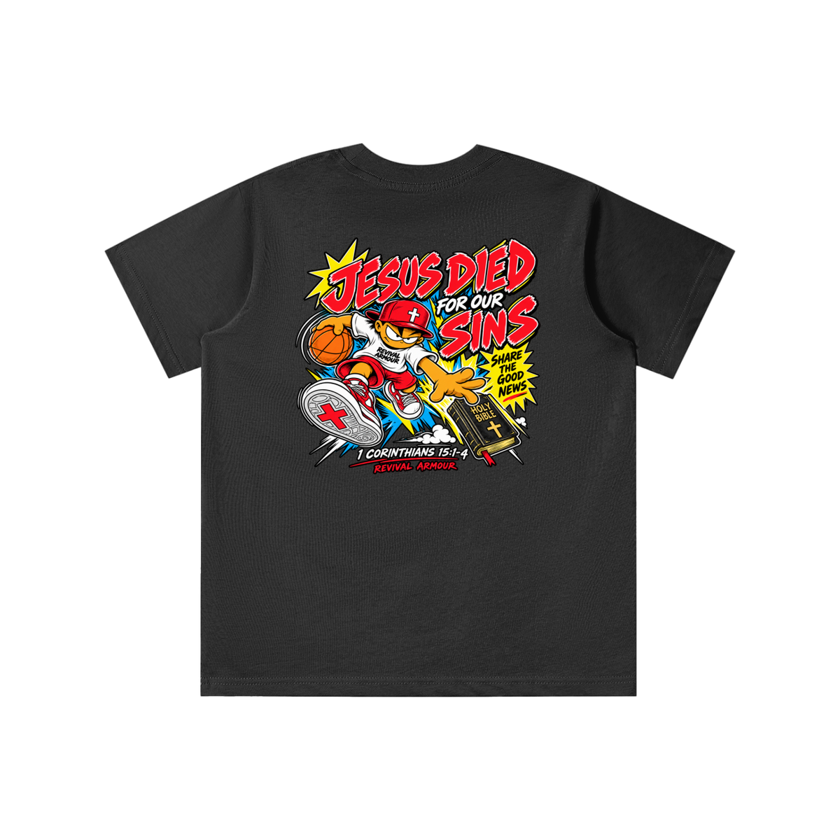 REVIVAL EST. 2026 ARMOUR JESUS DIED FOR OUR SINS youth T-shirt