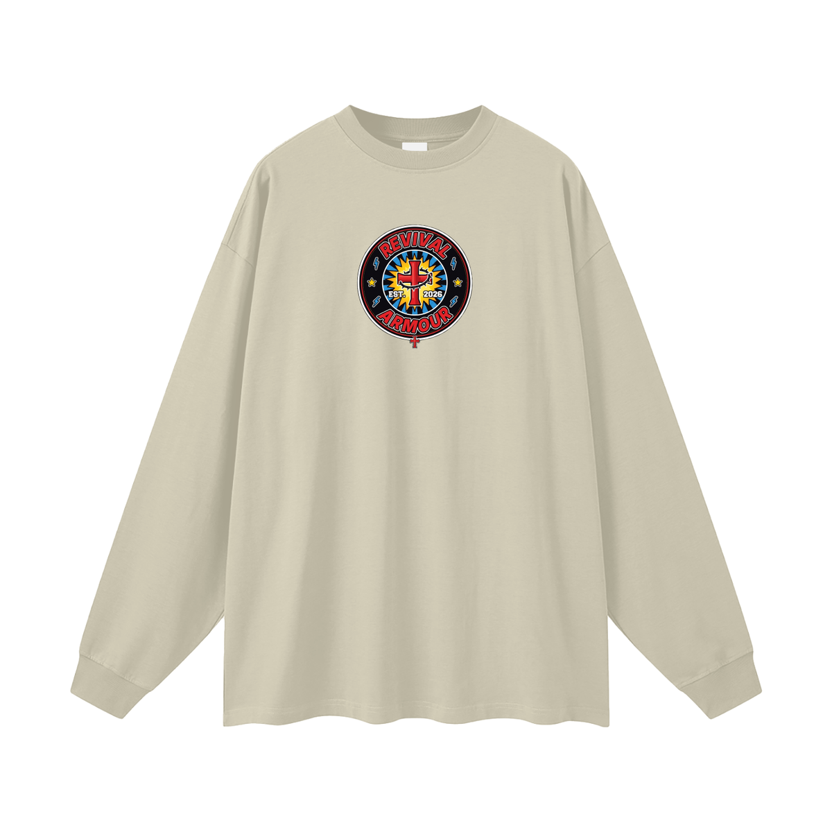 REVIVAL EST. 2026 ARMOUR JESUS DIED FOR OUR SINS Long Sleeve T-Shirt