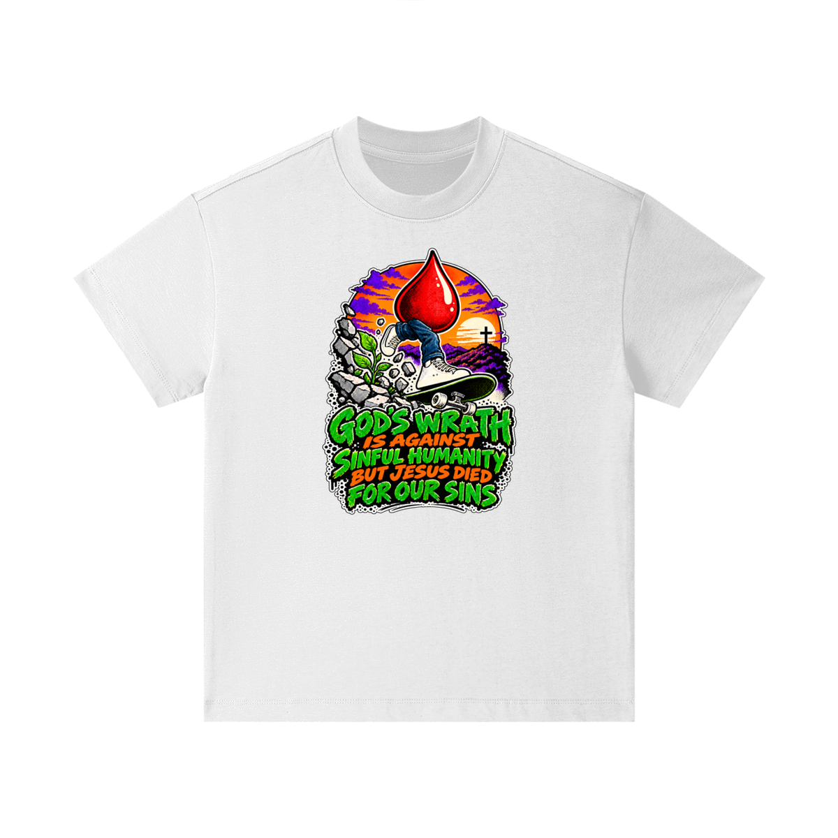 GOD'S WRATH IS AGAINST SINFUL HUMANITY BUT JESUS DIED FOR OUR SINS Kids T-Shirt