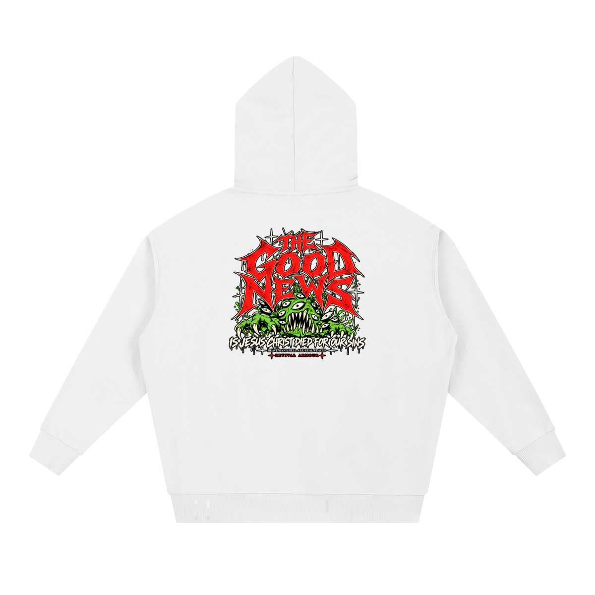 ACCORDING TO 1 CORINTHIANS 15:1-4 NLT THE GOOD NEWS IS JESUS CHRIST DIED FOR OUR SINS HEAVEN AND HELL ARE PLACES Hoodie