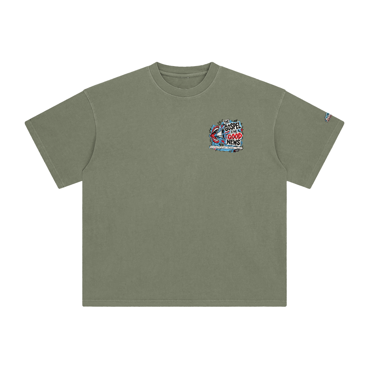 THE GOSPEL IS THE GOOD NEWS CHRIST DIED FOR OUR SINS . WAS BURIED . ROSE AGAIN -- 1 CORINTHIANS 15:1-4 -- T-Shirt