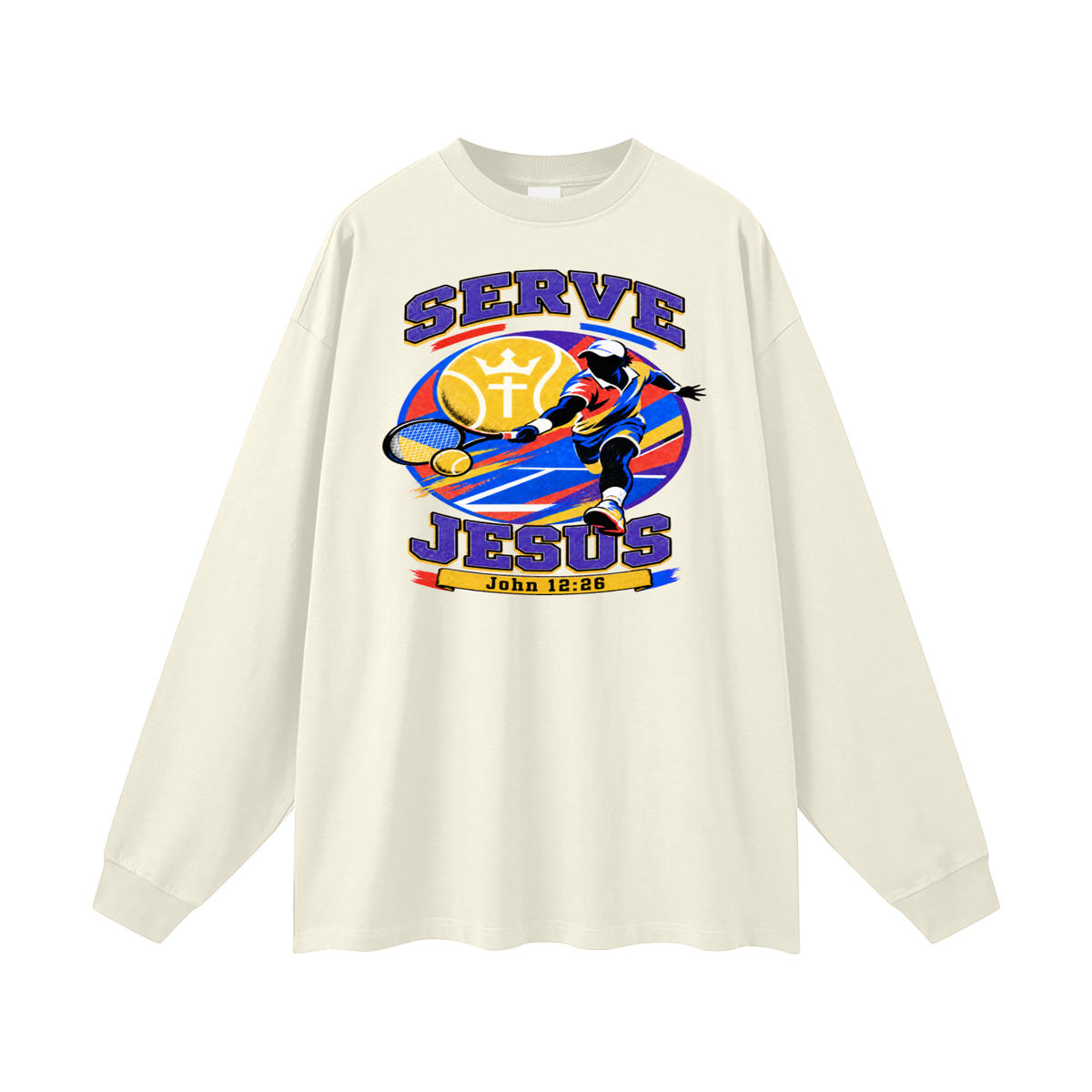 SERVE JESUS [John 12:26] Long Sleeve T-Shirt