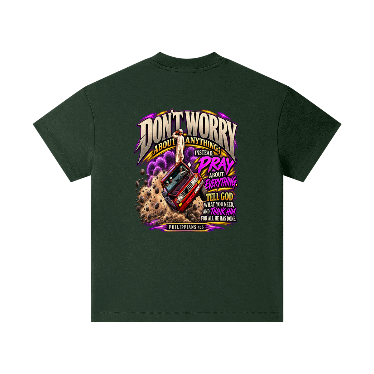 PHILIPPIANS 4:6 NLT Kids T-Shirt
