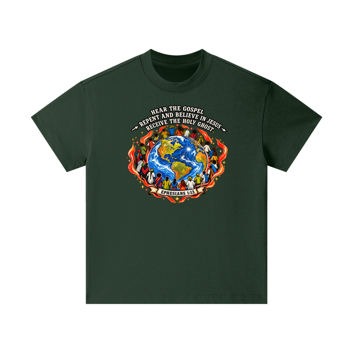 Hear the Gospel > repent and believe in Jesus > Receive the Holy Ghost Kids T-Shirt