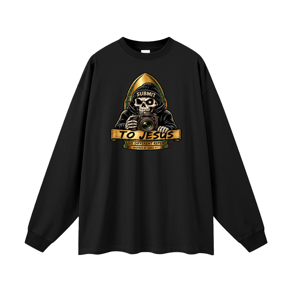 SUBMIT TO JESUS LIVE DIFFERENT REPENT INSPIRED BY JAMES 4:7 Long Sleeve T-Shirt