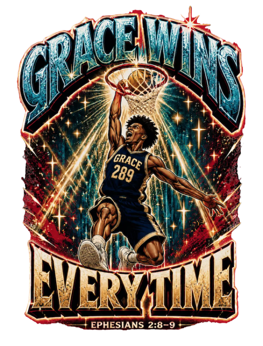 JESUS IS AWESOME GRACE WINS GRACE 289 EVERYTIME EPHESIANS 2:8-9 Shorts