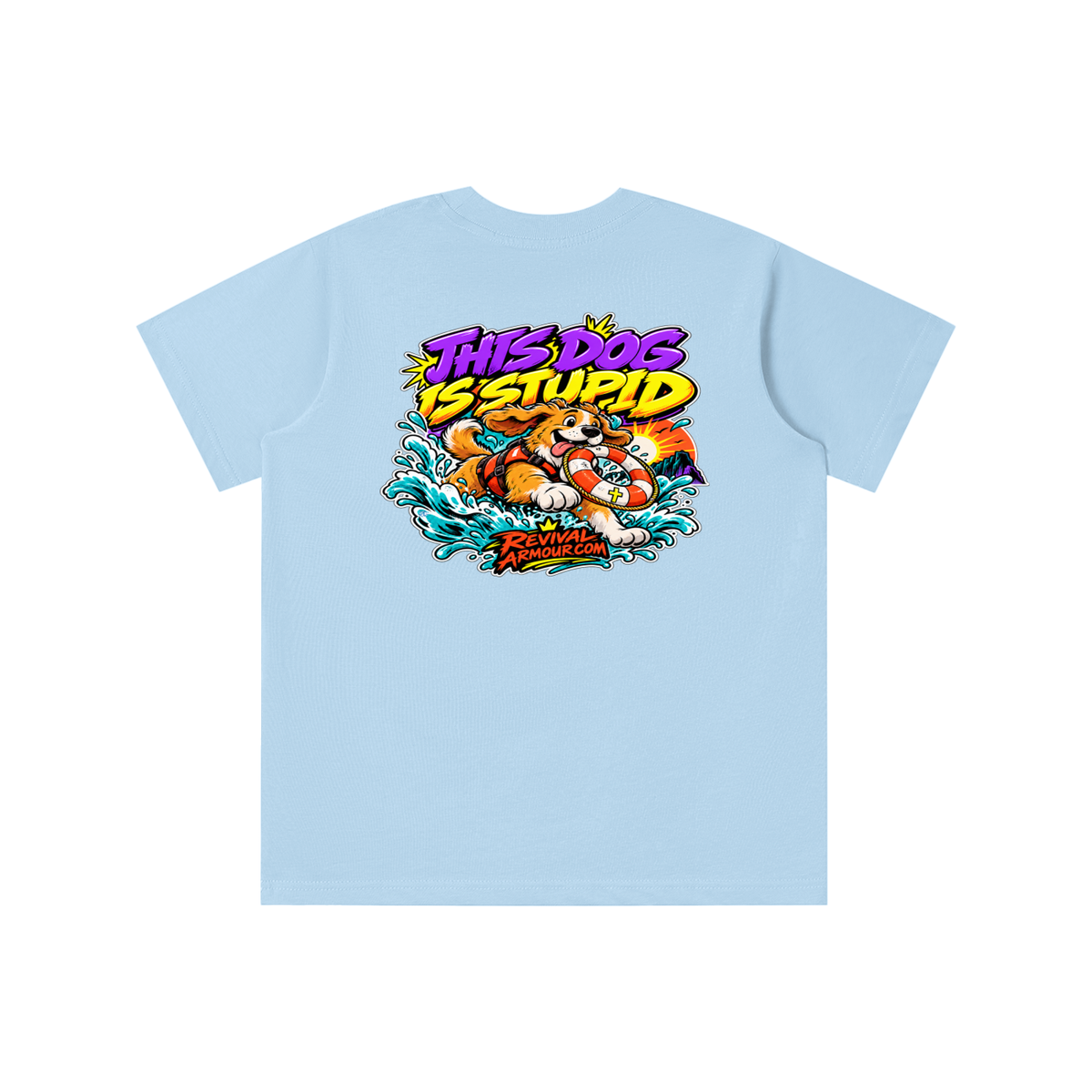 THIS DOG IS STUPID REVIVALARMOUR.COM youth T-shirt