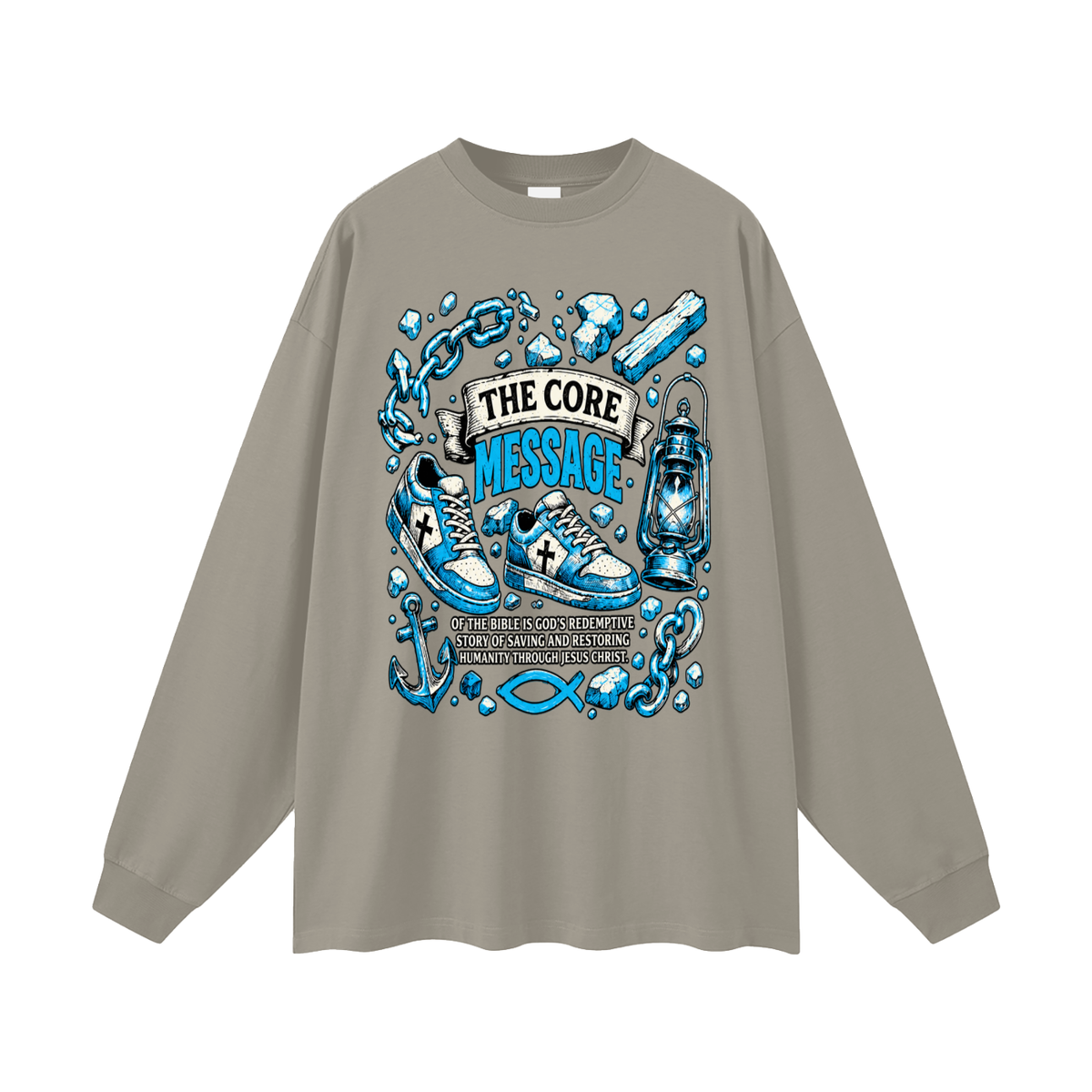 the core message of the bible is God's redemptive story of saving and restoring humanity through Jesus Christ. Long Sleeve T-Shirt