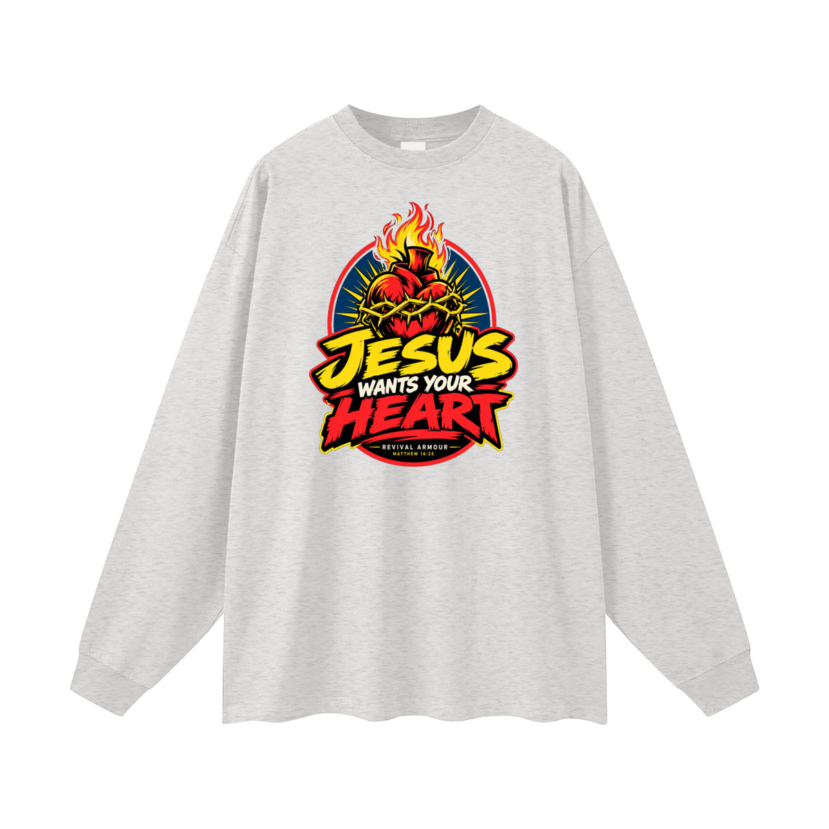 JESUS WANTS YOUR HEART - REVIVAL ARMOUR - Long Sleeve T-Shirt