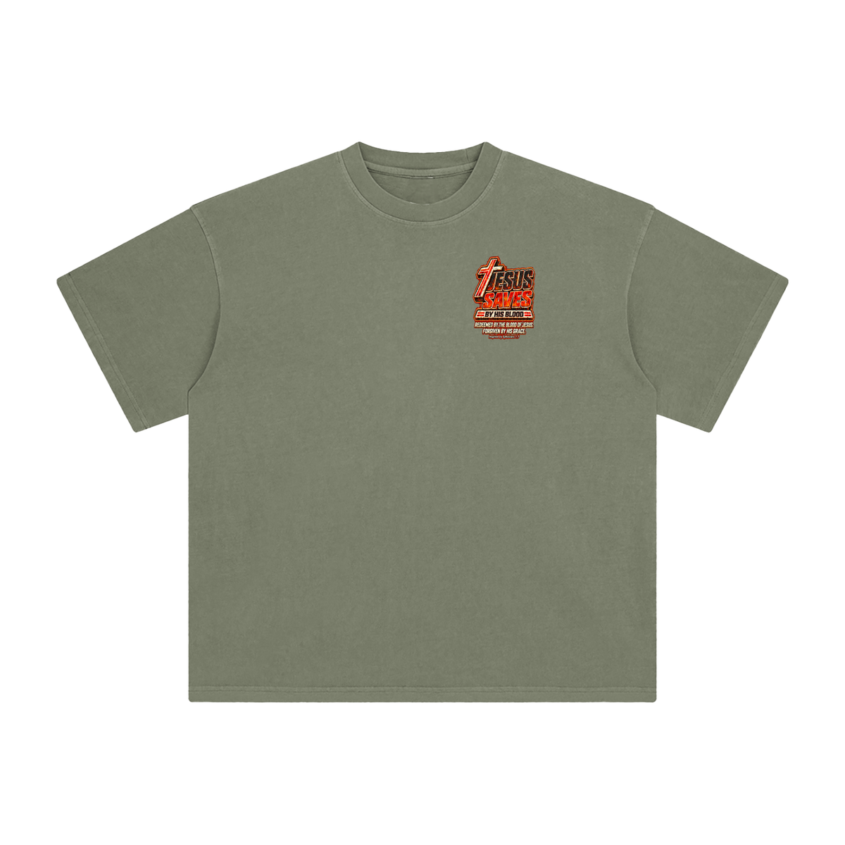 JESUS SAVES BY HIS BLOOD REDEEMED BY THE BLOOD OF JESUS. FORGIVEN BY HIS GRACE. Inspired by Ephesians 1:7 T-Shirt