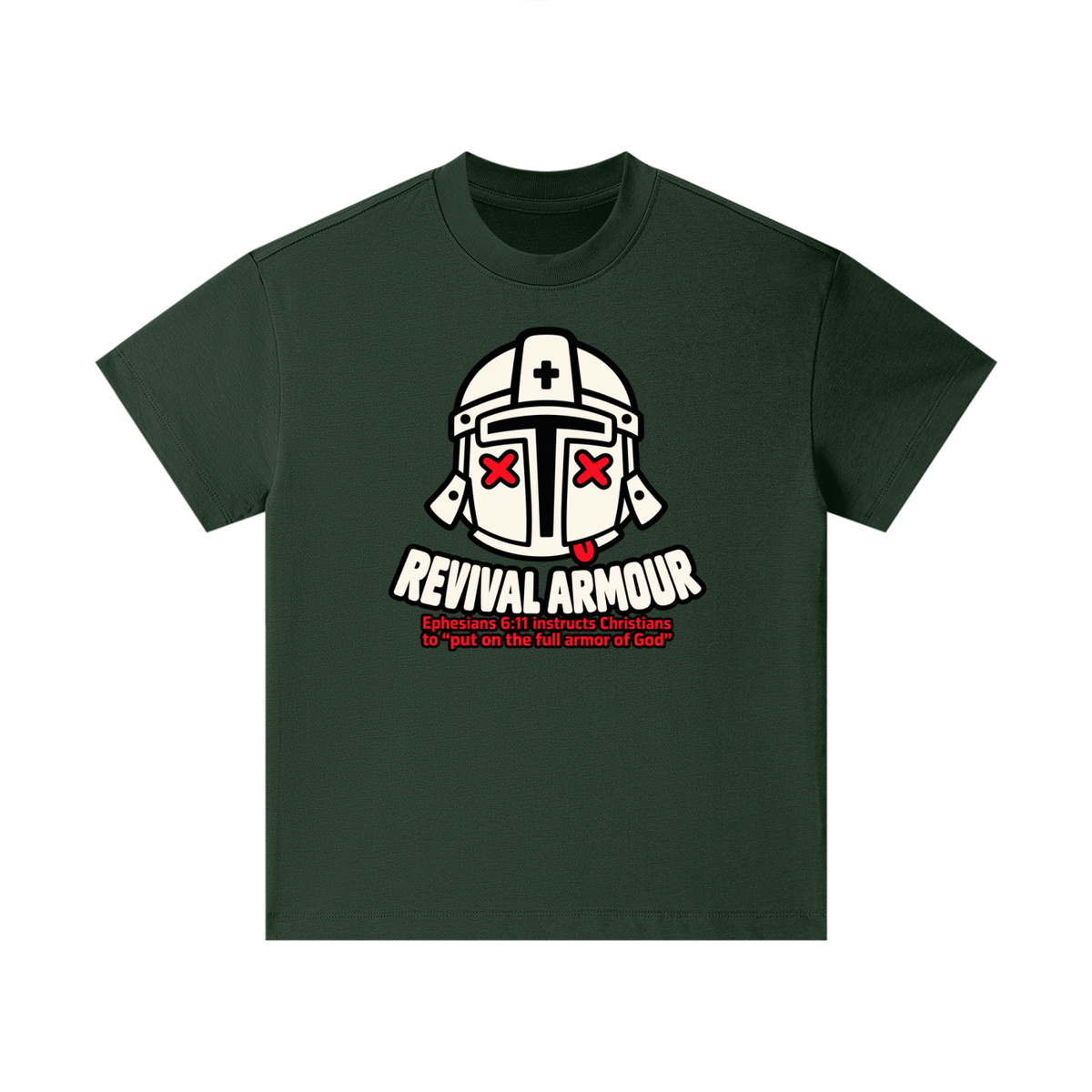 REVIVAL ARMOUR Ephesians 6:11 instructs Christians to "put on the full armor of God" Kids T-Shirt