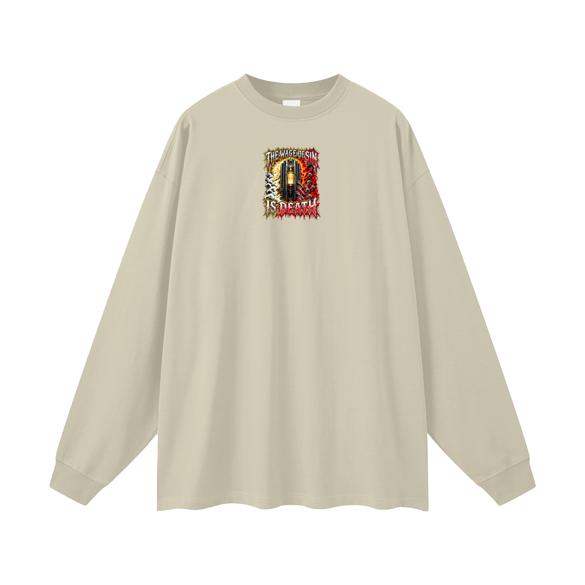 THE WAGE OF SIN IS DEATH WORKOUT YOUR SALVATION WITH FEAR & TREMBLING Long Sleeve T-Shirt