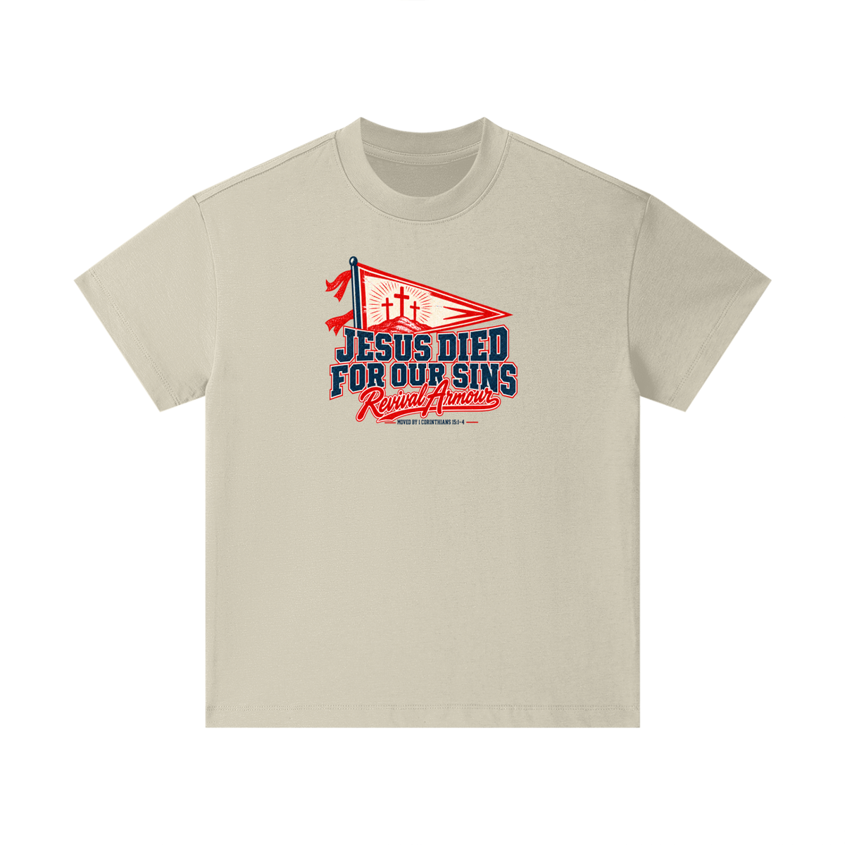 JESUS DIED FOR OUR SIN Revival Armour MOVED BY 1 CORINTHIANS 15:1-4 Kids T-Shirt