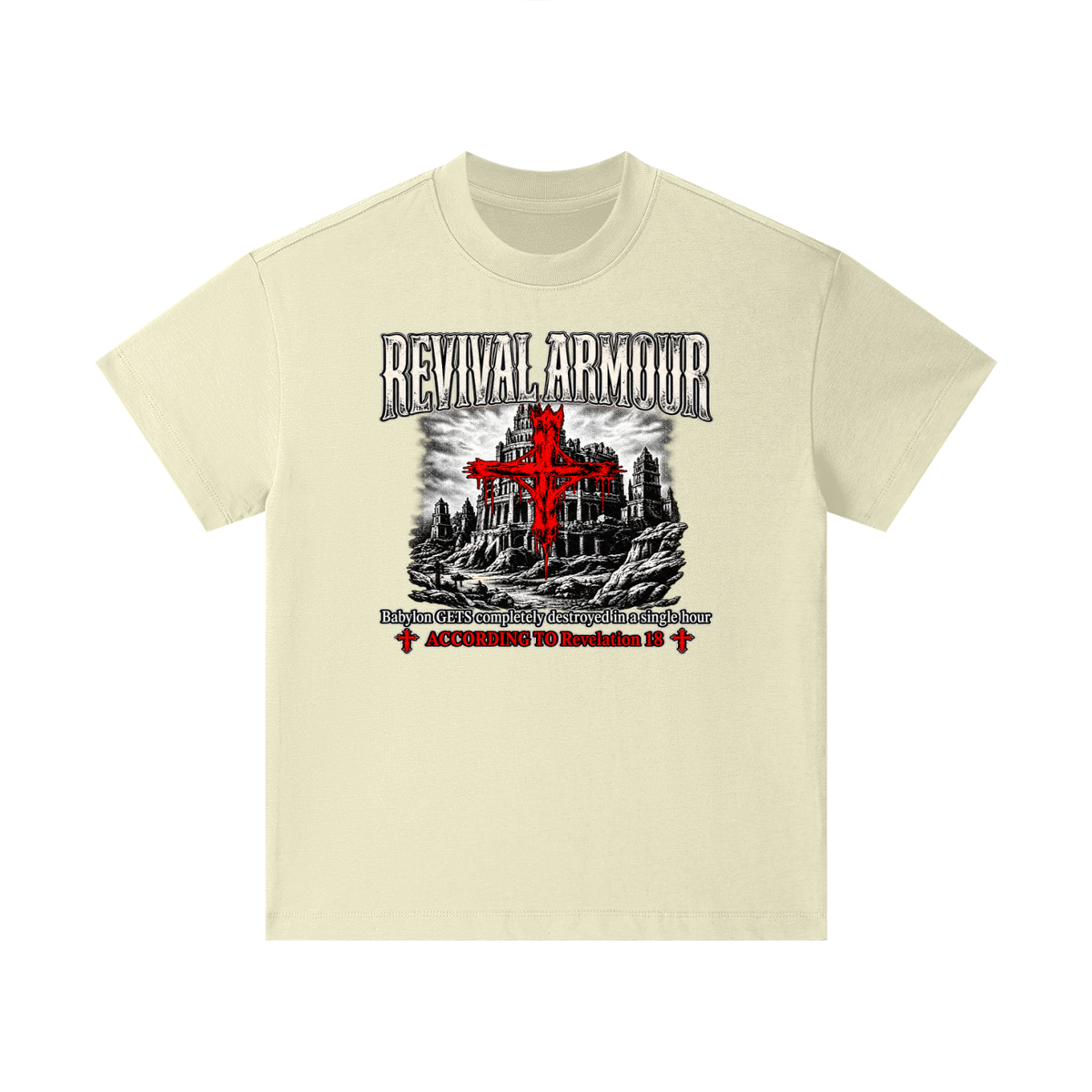 REVIVAL ARMOUR Babylon GETS completely destroyed in a single hour ACCORDING TO Revelation 18 Kids T-Shirt
