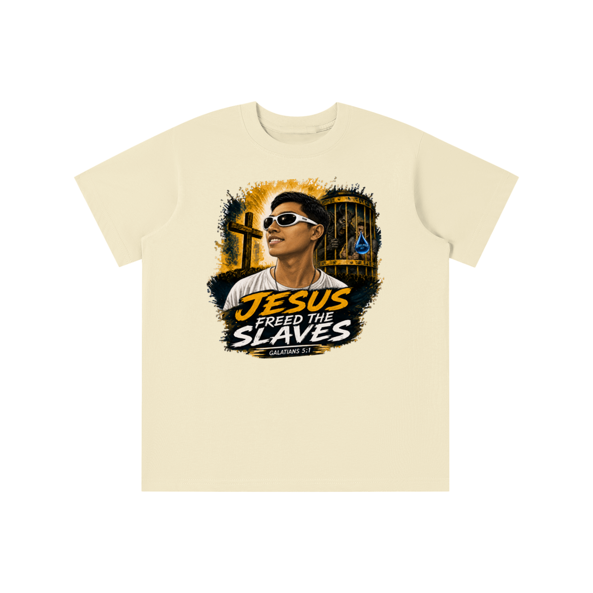 Jesus freed the slaves youth T-shirt