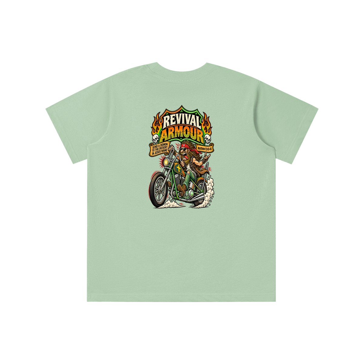 JESUS SAVES REVIVAL ARMOUR SEND A DEMON TO THE DESERT IN THE NAME OF JESUS youth T-shirt