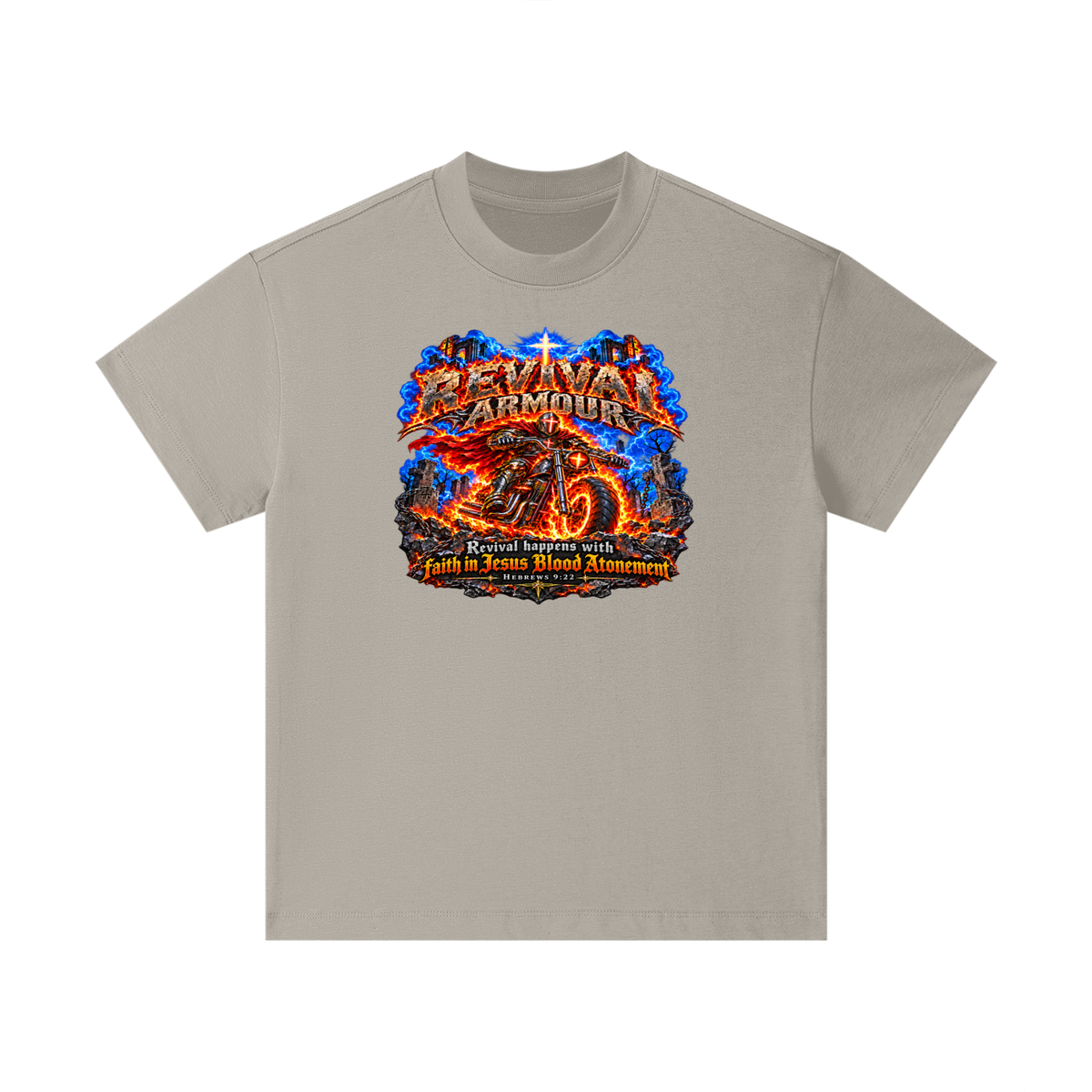 REVIVAL ARMOUR REVIVAL HAPPENS WITH FAITH IN JESUS BLOOD ATONEMENT - HEBREWS 9:22 - Kids T-Shirt
