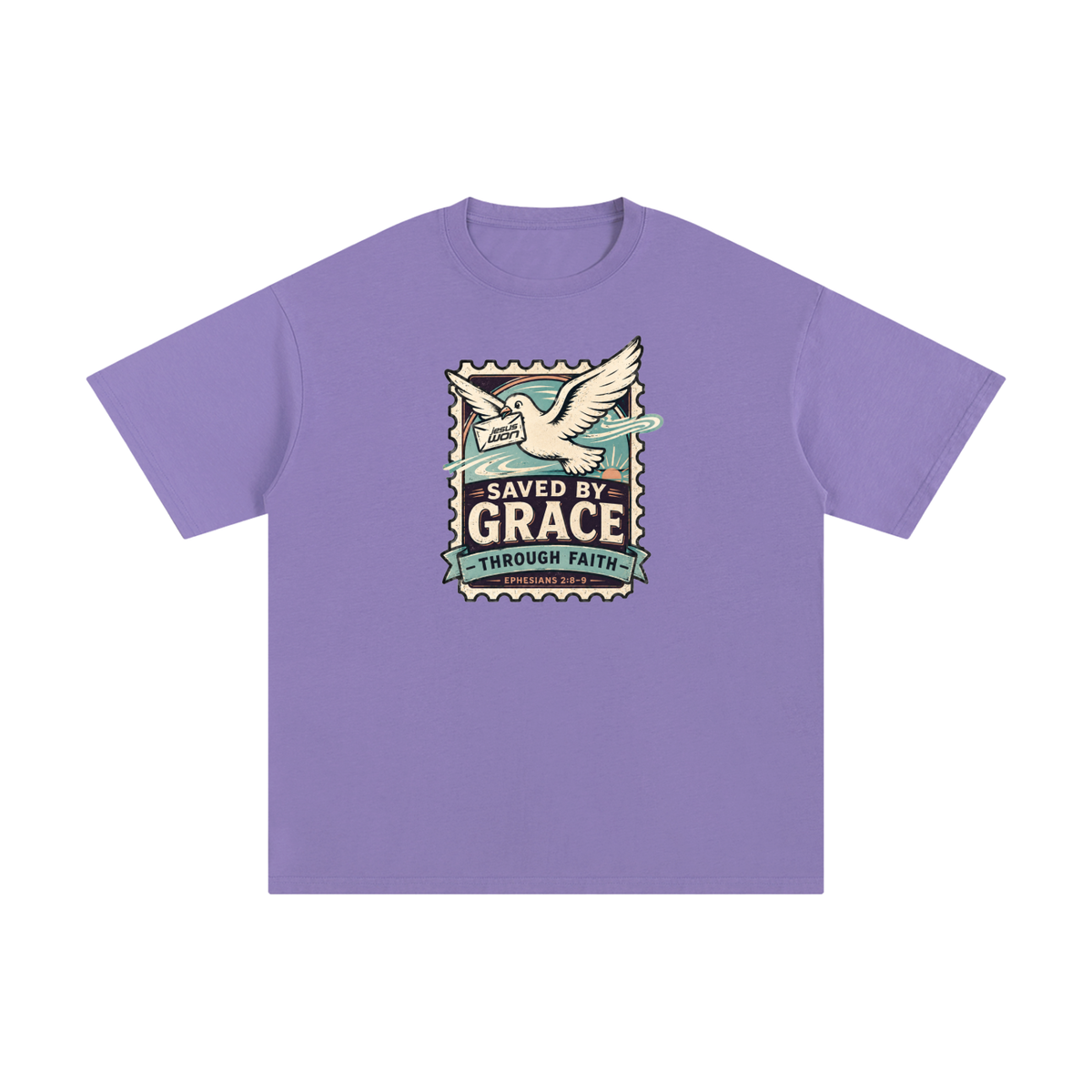 SAVED BY GRACE -THROUGH FAITH- - EPHESIANS 2:8-9 - T-Shirt