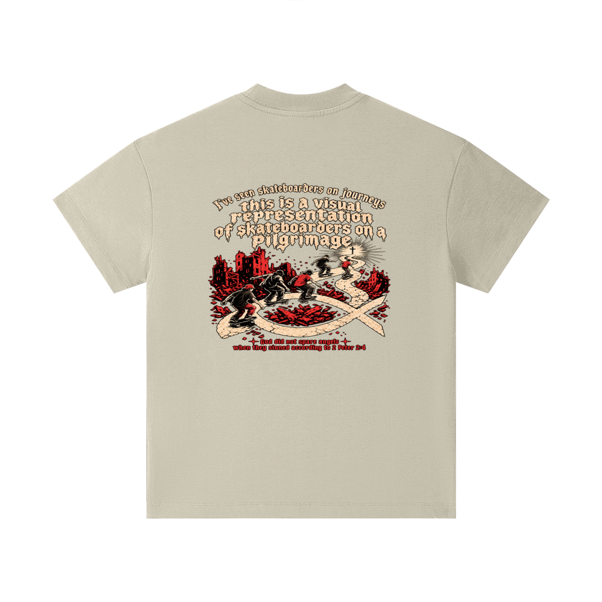 skateboarders on a pilgrimage Kids T-Shirt
